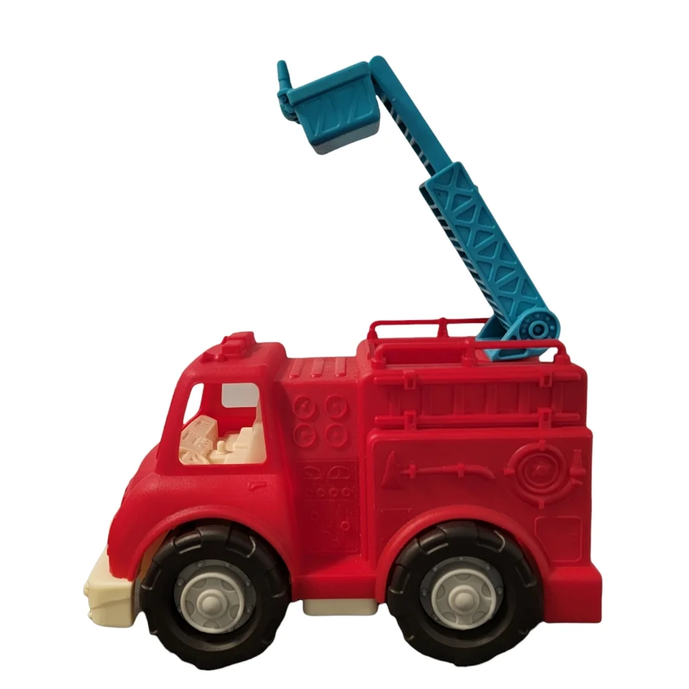 Battat‎ Unisex Kids Red With Blue Ladder Plastic Fire Engine Truck Toddler Play